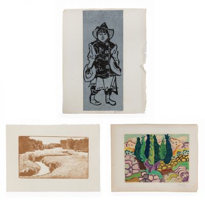Los Nr. 0443 verschiedene Holzschnitte und Lithographien, 20. Jahrhundert