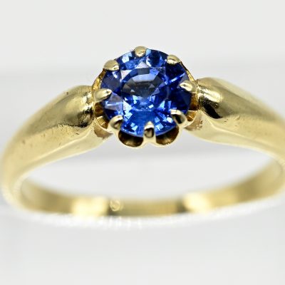 Los Nr. 134 Ring mit blauem Farbstein, 60er Jahre