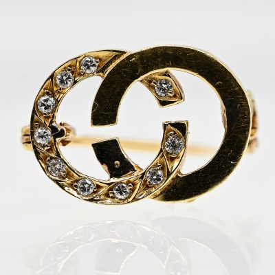 Los Nr. 140 Miniatur-Nadel mit 10 kleinen Diamanten, 20. Jahrhundert