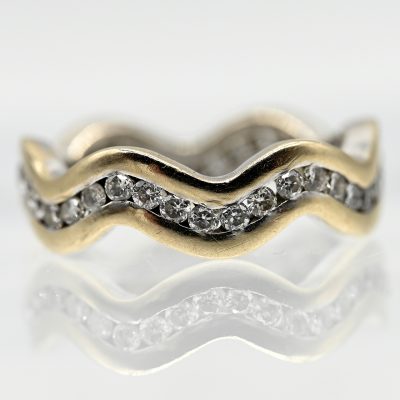 Los Nr. 195 Memoryring mit ca. 39 Brillanten, zus. ca. 0,7 ct, 90er Jahre