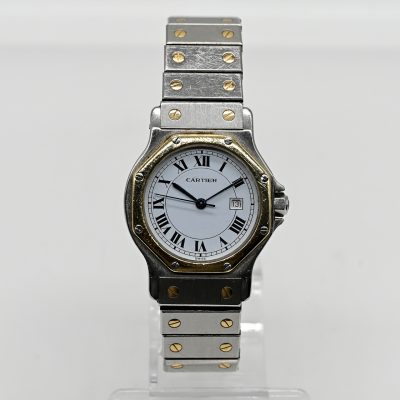 Los Nr. 203 Armbanduhr, Modell „Santos de Cartier Octagon“, Paris, 21. Jahrhundert