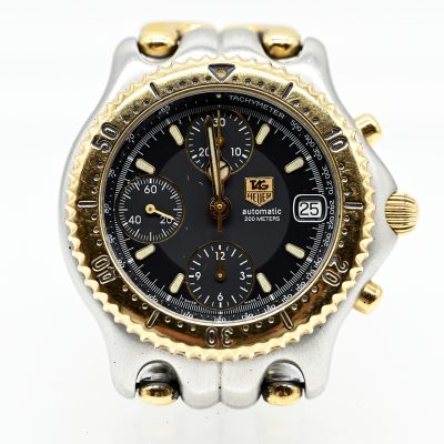 Los Nr. 206 Herrenarmbanduhr, TAG HEUER, Chronograph, 20. Jahrhundert