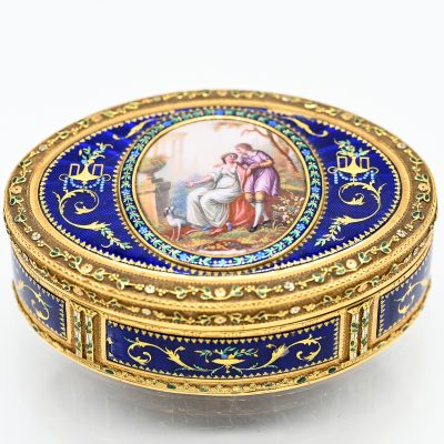 Los Nr. 227 Museale Emaille-Dose aus Gold, 18. Jahrhundert