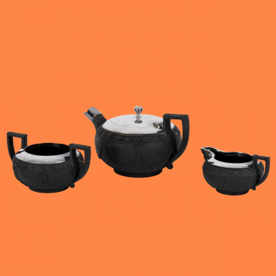 Los Nr. 268 Seltenes Teeservice mit Festondekor, Wedgewood, Stoke-on-Trent, England, 20. Jh.