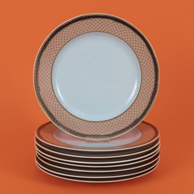 Los Nr. 271 8 Frühstücksteller aus der Serie “Russian Dream”, Rosenthal & Versace, 1990er