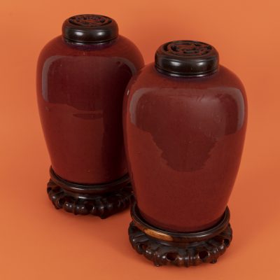 Los Nr. 282 Paar Vorratsgefäße, China, 18./ 19. Jahrhundert