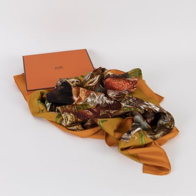 Los Nr. 385 Seidencarré „Gibiers“, Henri de Linarès für Hermès, 1966, Paris, Frankreich