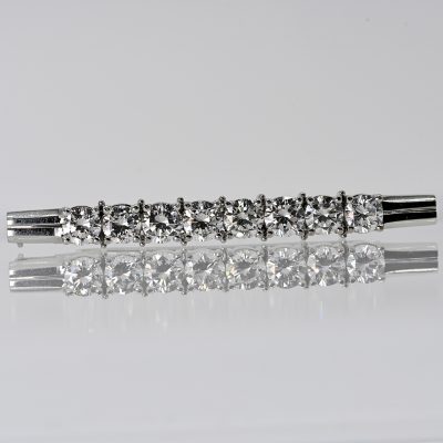 Los Nr. 039 Prunkvolle Stabnadel mit 8 Brillanten, zus. ca. 3,98 ct, 80- er Jahre