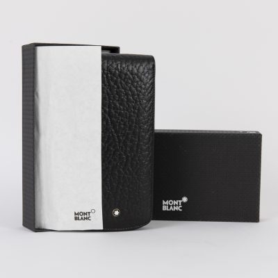 Los Nr. 394 Etui (Round Zip Pouch) für 3 Schreibgeräte in Original Schatulle, Montblanc, 20. Jh.