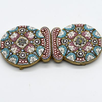 Los Nr. 404 Gürtelschließe im polychromen Millefiori-Dekor, Italien, um 1900