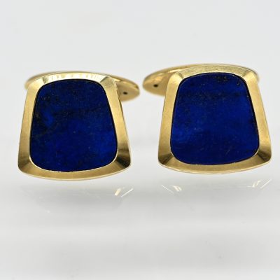 Los Nr. 006 Paar Manschettenknöpfe mit Lapislazuli, 70-er Jahre