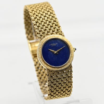 Los Nr. 072 Goldene Damenarmbanduhr mit Lapislazuli Zifferblatt, CHOPARD, Genève, 80-er Jahre