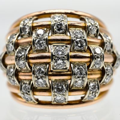 Los Nr. 099 Bandring mit 38 Brillanten, zus. ca. 1,4 ct, Juwelierarbeit, 20. Jh.