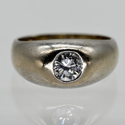 Los Nr. 114 Bandring mit Brillant, ca. 0,5 ct, 80er Jahre