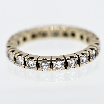 Los Nr. 115 Memoryring mit 21 Brillanten, zus. ca. 1 ct, 80er Jahre