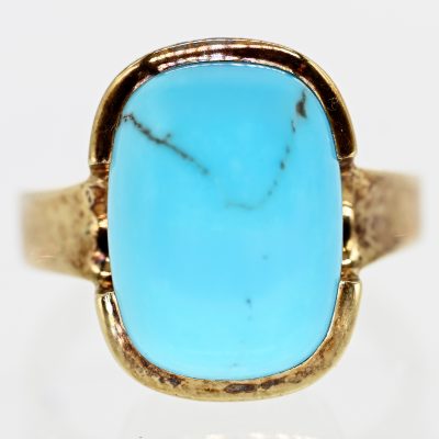 Los Nr. 137 Ring mit Türkis-Cabochon, 21. Jahrhundert