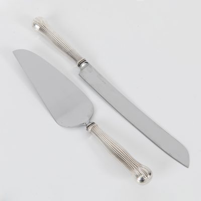 Los Nr. 235 2-teiliges Tortenservierset, Dekor „Lotus“, Tiffany & Co., New York, USA, 2. Hälfte 20. Jahrhundert