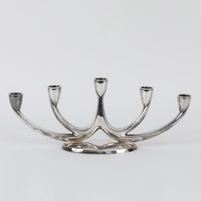 Los Nr. 241 5-armiger Silberleuchter, Gottlieb Kurz, Schwäbisch Gmünd, 20. Jahrhundert