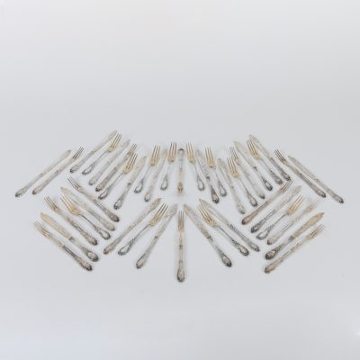 Los Nr. 243 52-teiliges Konvolut feines Silberbesteck, Wilkens & Söhne, Bremen, um 1900