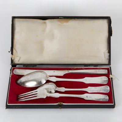 Los Nr. 271 Antikes Patenbesteck, Alexander Ferdinand Lux (1839–1864), Hamburg, Mitte des 19. Jh.