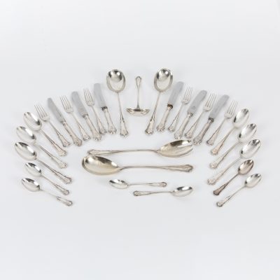 Los Nr. 288 29-teiliges Besteckkonvolut für 6 Personen, Dresdner Barock, Wilkens & Söhne, Bremen, 20. Jh.