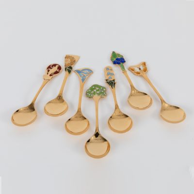 Los Nr. 294 7 verschiedene Jahreslöffel, Robbe & Berking, Flensburg, 1988–1999