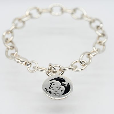 Los Nr. 031 Armband in Ankerkettenmuster, Goldschmiedearbeit, N. M., 21. Jh.